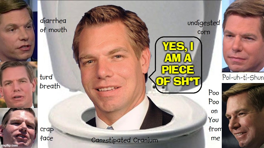 One of the top reasons why politicians are hated | YES, I
AM A
PIECE
OF SH*T | image tagged in vince vance,representative,eric swalwell,i hate politicians,politicians suck,corrupt | made w/ Imgflip meme maker