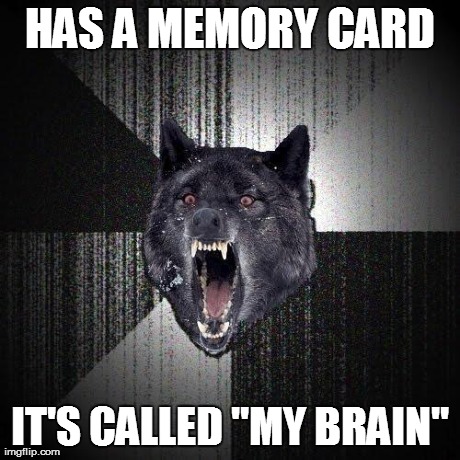 HAS A MEMORY CARD IT'S CALLED "MY BRAIN" | made w/ Imgflip meme maker