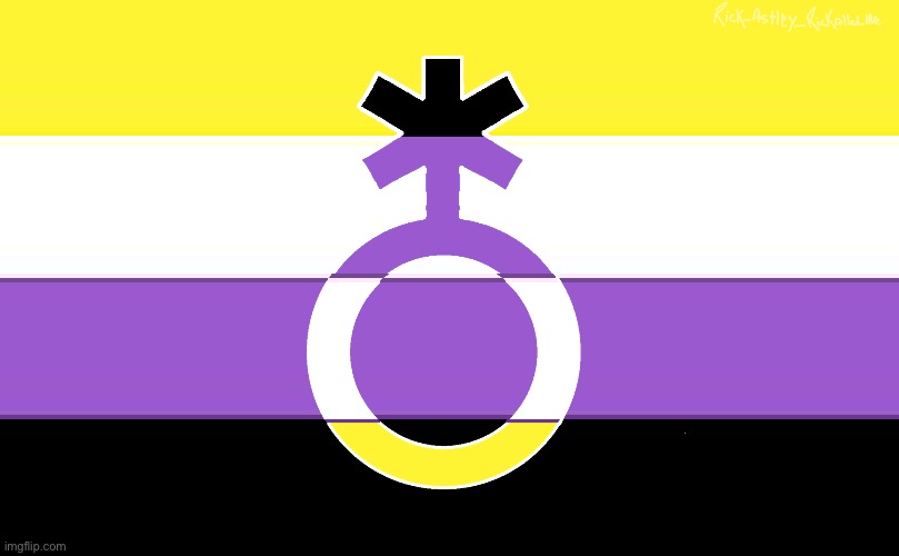 Added to non binary flag | made w/ Imgflip meme maker