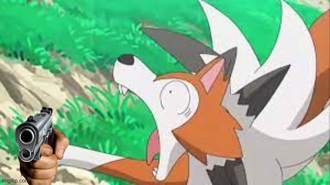 Lycanroc surprized | image tagged in lycanroc surprized | made w/ Imgflip meme maker