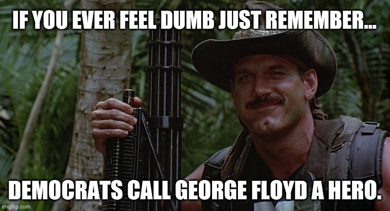 Joe said George did more than MLK. | IF YOU EVER FEEL DUMB JUST REMEMBER... DEMOCRATS CALL GEORGE FLOYD A HERO. | image tagged in jessie ventura | made w/ Imgflip meme maker
