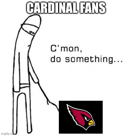 cmon do something | CARDINAL FANS | image tagged in cmon do something | made w/ Imgflip meme maker