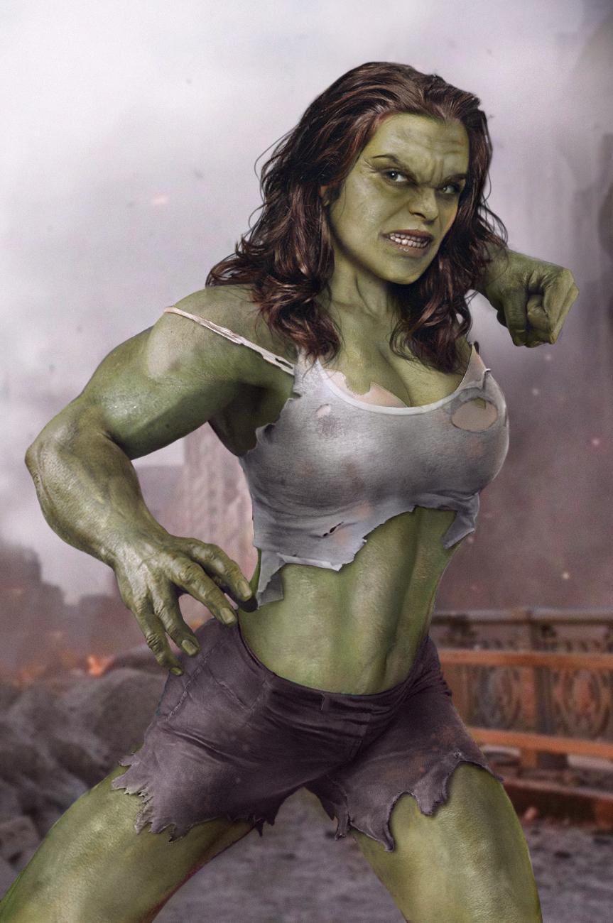 High Quality She-Hulk artwork Blank Meme Template