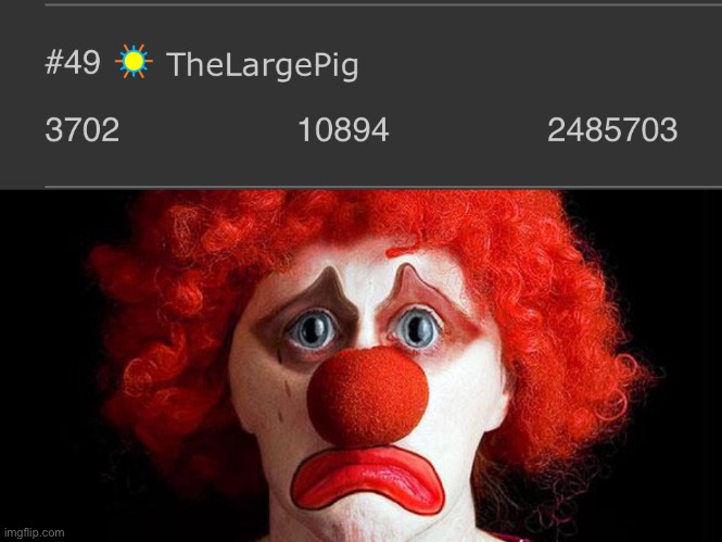 image tagged in sad clown | made w/ Imgflip meme maker