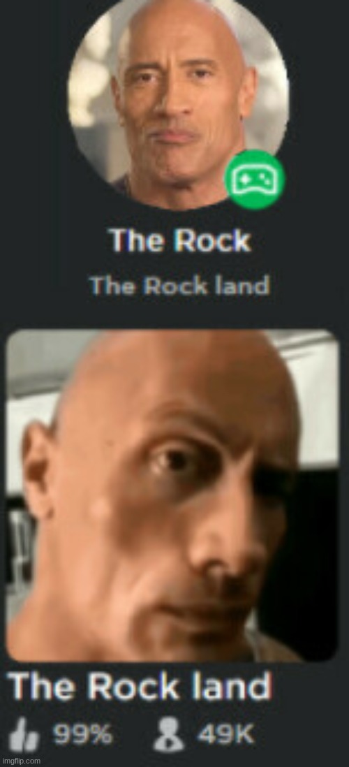 OMG!!111!!1111!!!!!11 ITS THE ROCK1!!!!!111!!!!!1 | image tagged in the rock,roblox,memes | made w/ Imgflip meme maker