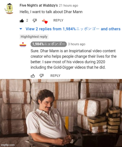 I am sure he is inspirational for 8 year olds, as their brains are developed yet for complex stuff | image tagged in creepy smile pablo escobar | made w/ Imgflip meme maker