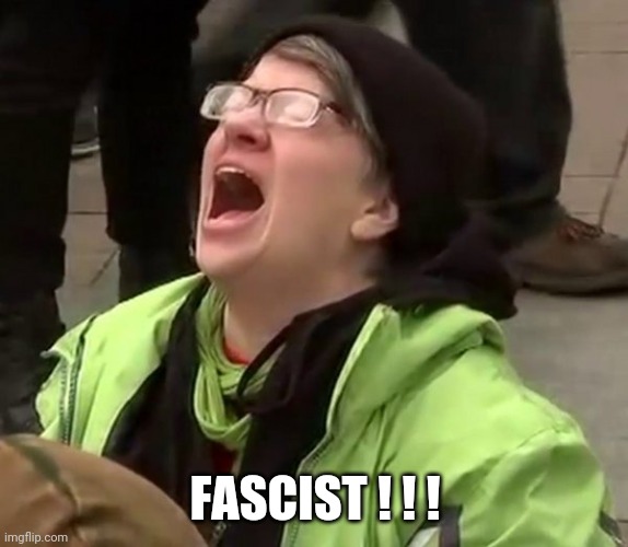 Crying Liberal | FASCIST ! ! ! | image tagged in crying liberal | made w/ Imgflip meme maker