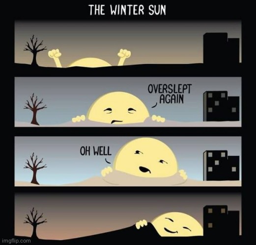 The Winter Sun | image tagged in winter,sun,season,comics/cartoons,comics,comic | made w/ Imgflip meme maker