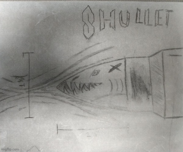 Shark bullet | image tagged in shark,drawing,bullet | made w/ Imgflip meme maker