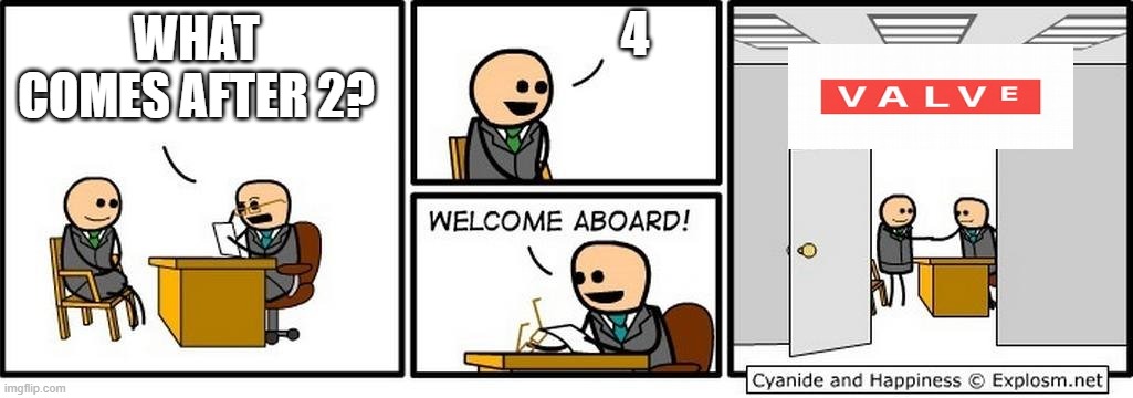 Job Interview | 4; WHAT COMES AFTER 2? | image tagged in job interview | made w/ Imgflip meme maker
