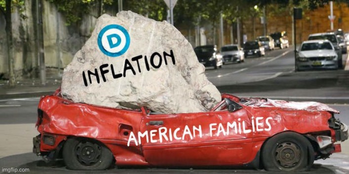 Thanks For The Rock… | image tagged in democrats,inflation | made w/ Imgflip meme maker