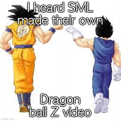 Dragon ball z bros | I heard SML made their own; Dragon ball Z video | image tagged in dragon ball z bros | made w/ Imgflip meme maker