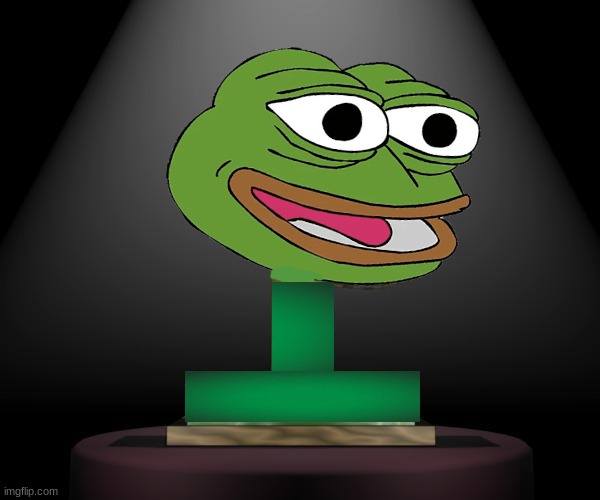 the pepe award | image tagged in the pepe award | made w/ Imgflip meme maker