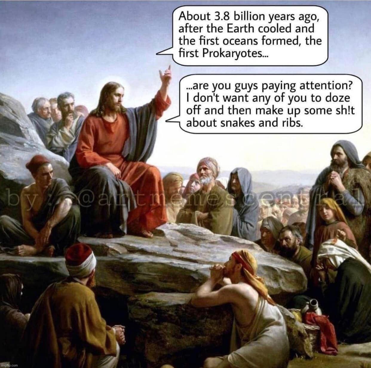 Jesus evolutionist | image tagged in jesus evolutionist | made w/ Imgflip meme maker