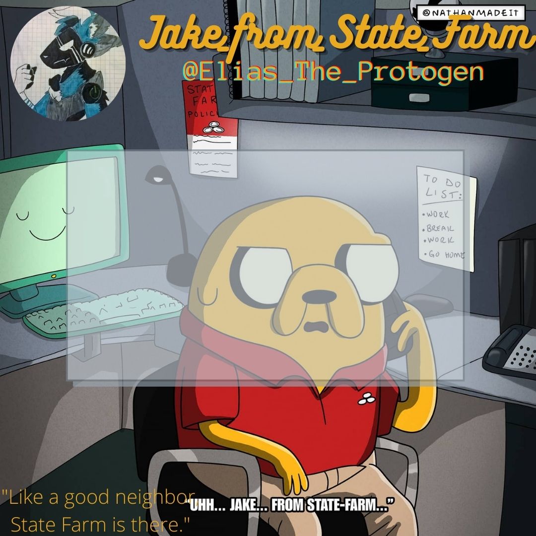 High Quality Jake From State Farm temp Blank Meme Template