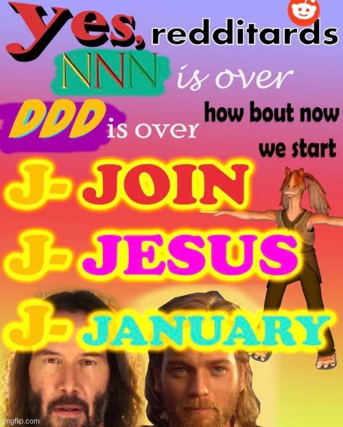 High Quality Join Jesus January Blank Meme Template