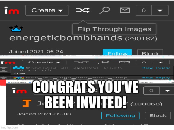 yay | CONGRATS YOU'VE BEEN INVITED! | image tagged in congrats | made w/ Imgflip meme maker