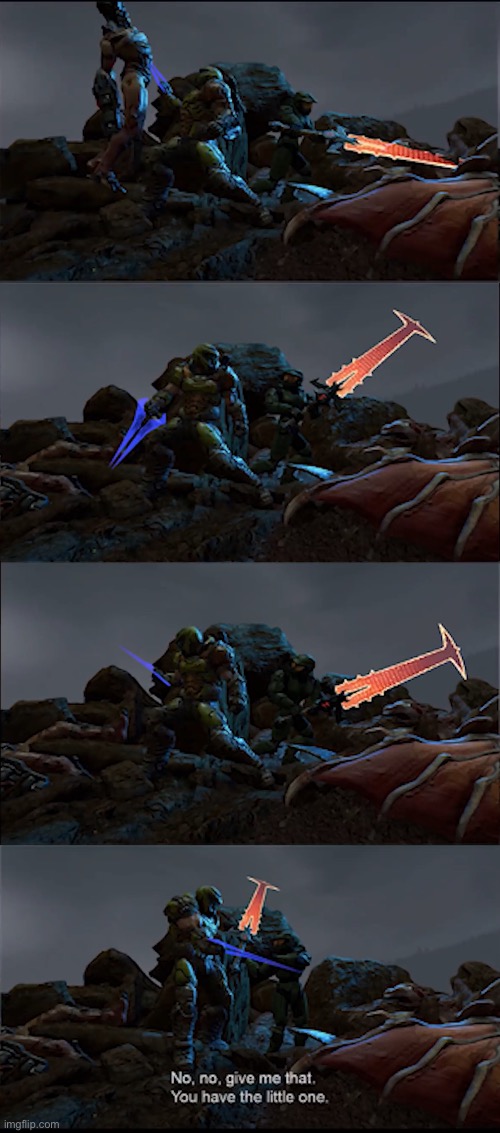 image tagged in memes,doom,halo | made w/ Imgflip meme maker