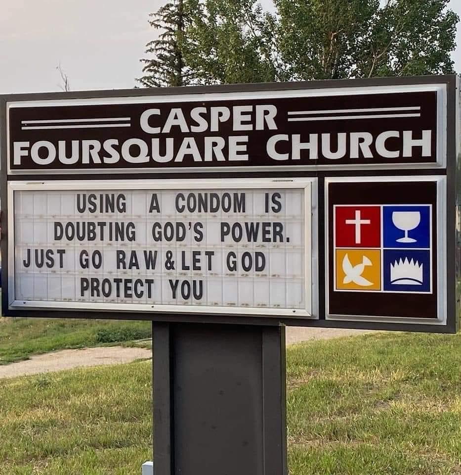 Using a condom is doubting God’s power Blank Meme Template