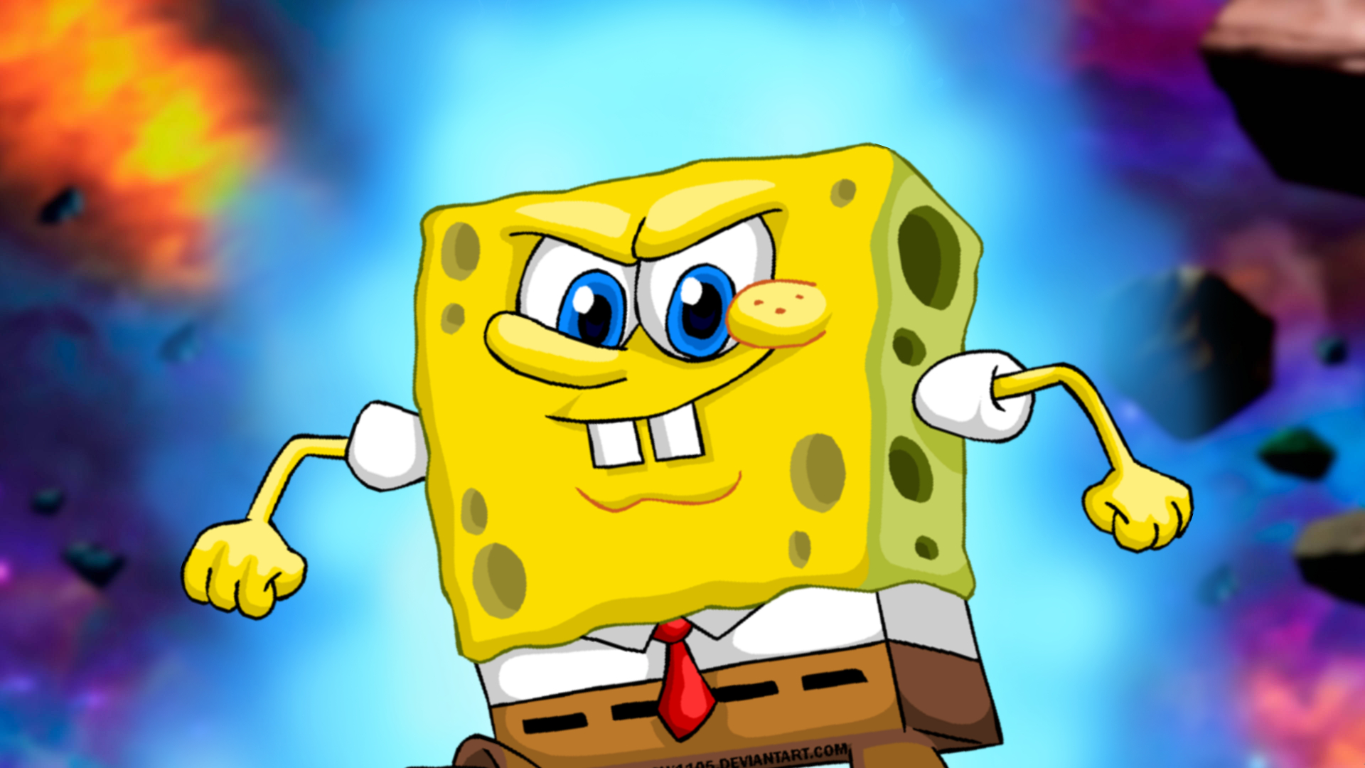Ultra Instinct SpongeBob Blank Meme Template