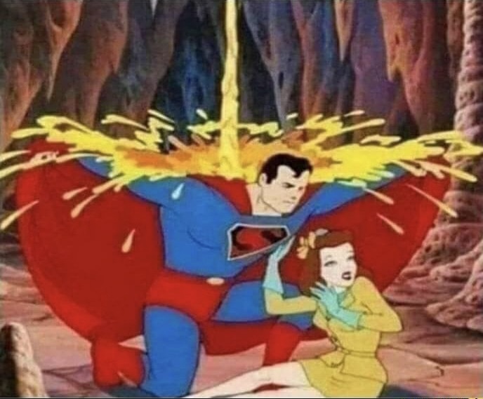 Superman Saving Lois from Michael Todd Blank Meme Template