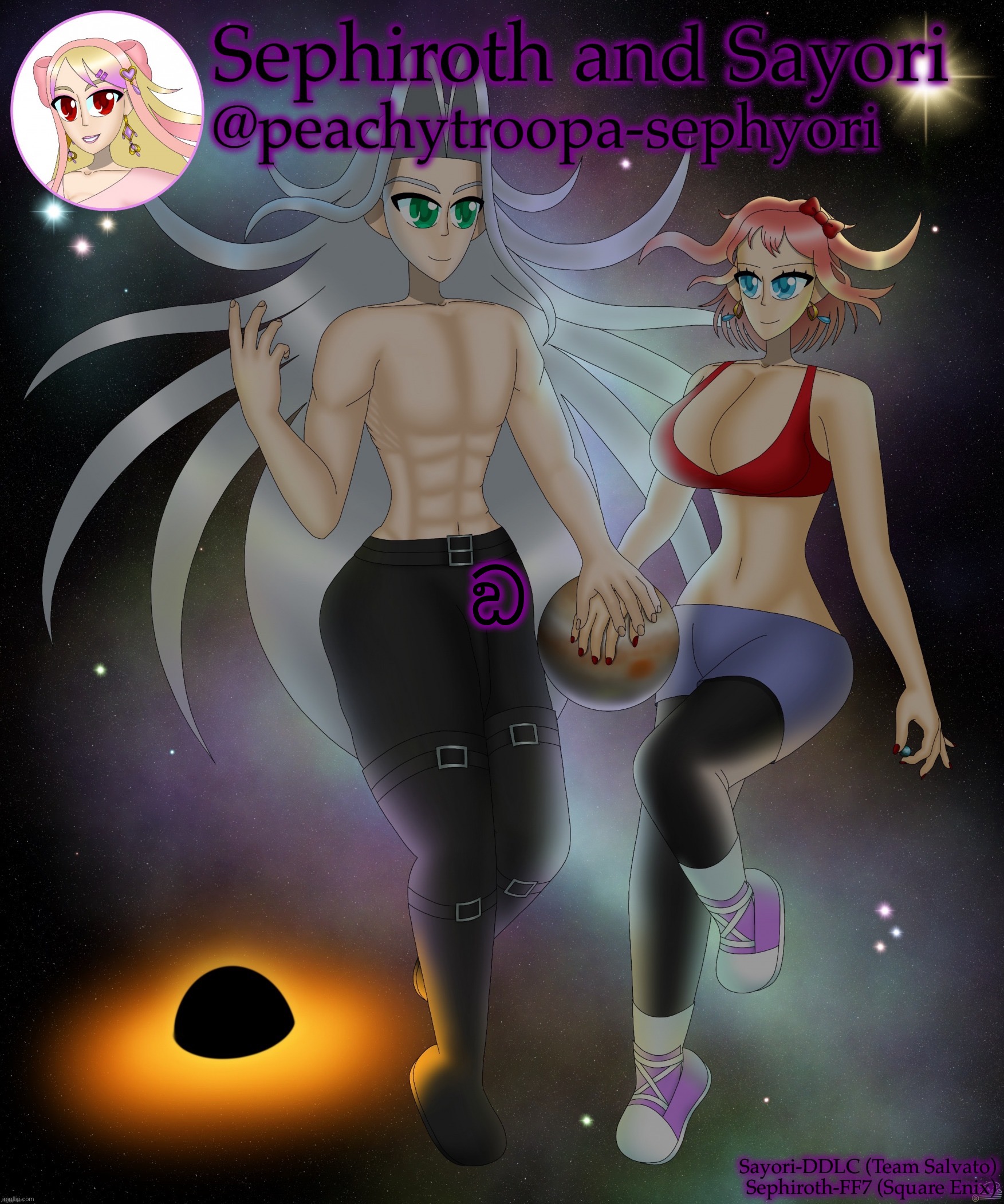 Sayori and Sephiroth | ඞ | image tagged in sayori and sephiroth | made w/ Imgflip meme maker