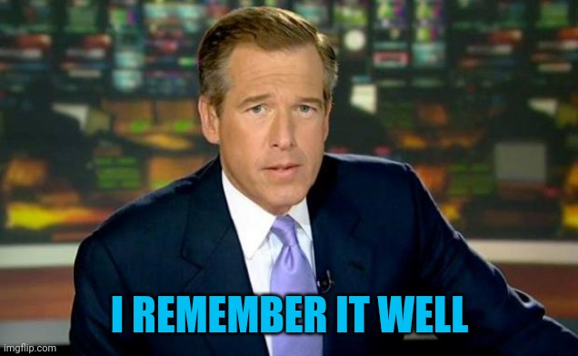 Brian Williams Was There Meme | I REMEMBER IT WELL | image tagged in memes,brian williams was there | made w/ Imgflip meme maker