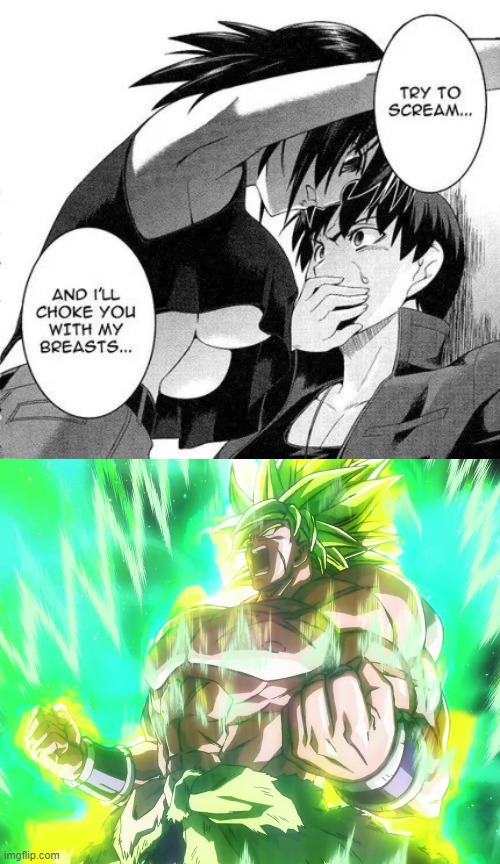 What a way to go... | image tagged in memes,funny,anime,broly,try to scream,aaaaaaaaaah | made w/ Imgflip meme maker