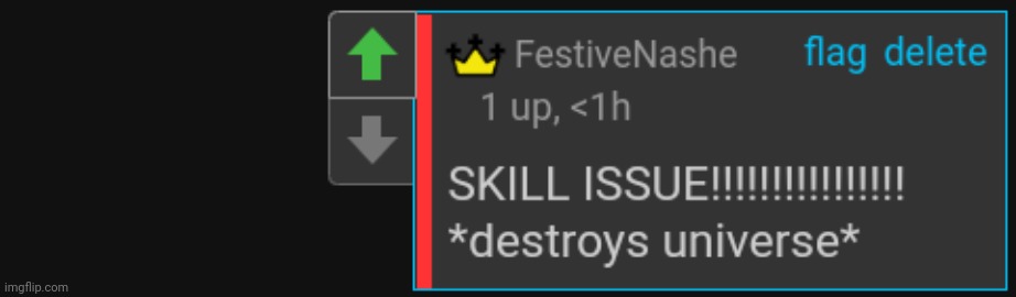 Heh, skill issue. | image tagged in heh skill issue | made w/ Imgflip meme maker