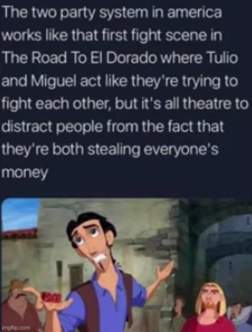 hmm yes | image tagged in road to el dorado | made w/ Imgflip meme maker