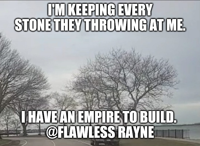 The empire | I'M KEEPING EVERY STONE THEY THROWING AT ME. I HAVE AN EMPIRE TO BUILD. 
@FLAWLESS RAYNE | image tagged in memes | made w/ Imgflip meme maker