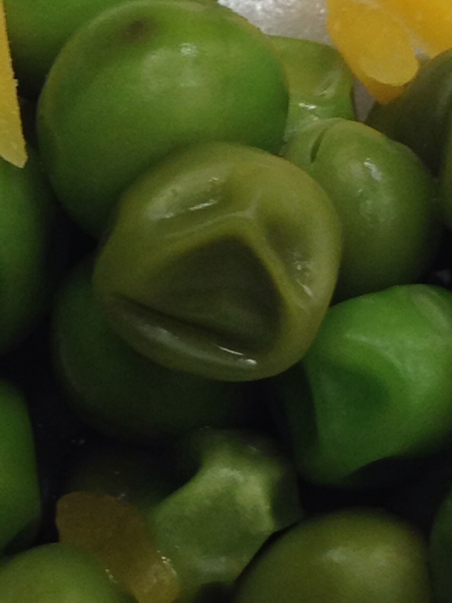 High Quality Scared Pea Blank Meme Template