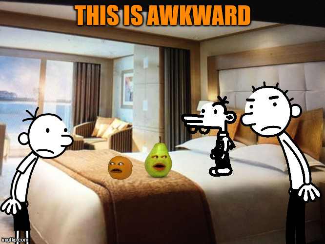 Cruise ship bedroom | THIS IS AWKWARD | image tagged in cruise ship bedroom | made w/ Imgflip meme maker