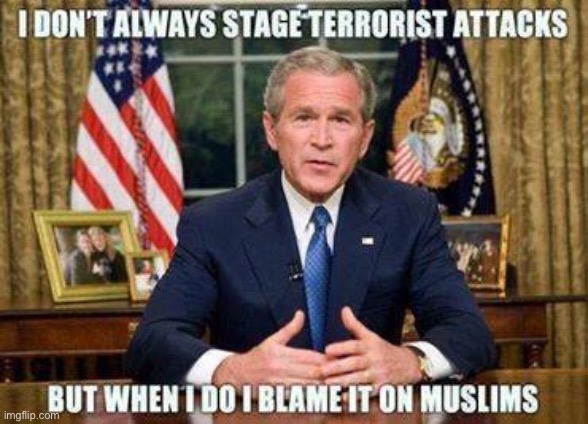 He did tho | image tagged in george bush | made w/ Imgflip meme maker