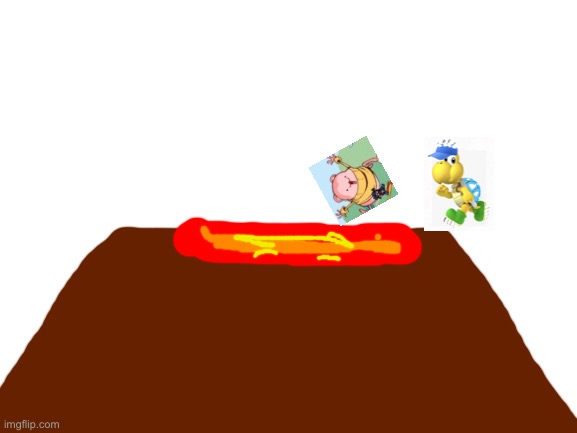 I pushed Peepoodo into a volcano | image tagged in blank white template,volcano | made w/ Imgflip meme maker