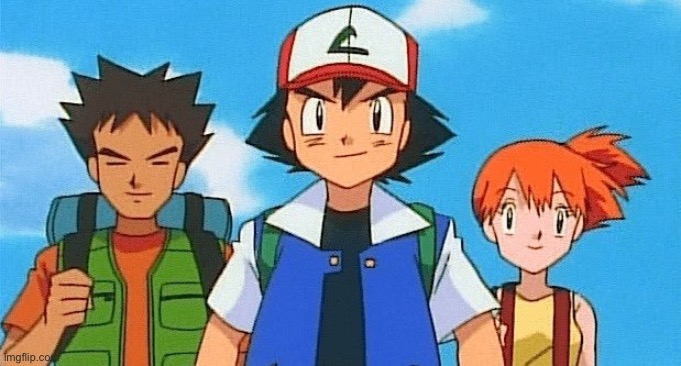 ash, brock, and misty | image tagged in ash brock and misty | made w/ Imgflip meme maker