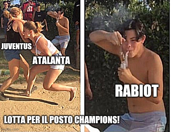 Rabiot mood! | JUVENTUS; ATALANTA; RABIOT; LOTTA PER IL POSTO CHAMPIONS! | image tagged in dabbing dude | made w/ Imgflip meme maker