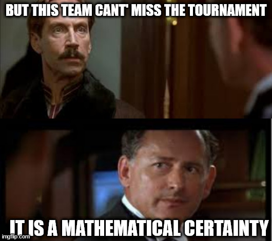 CCC - Horns Down | BUT THIS TEAM CANT' MISS THE TOURNAMENT; IT IS A MATHEMATICAL CERTAINTY | image tagged in basketball | made w/ Imgflip meme maker