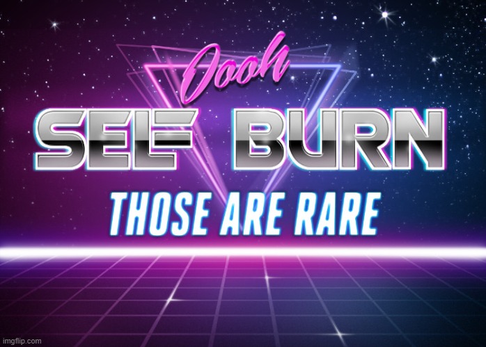 Self burn | image tagged in self burn | made w/ Imgflip meme maker