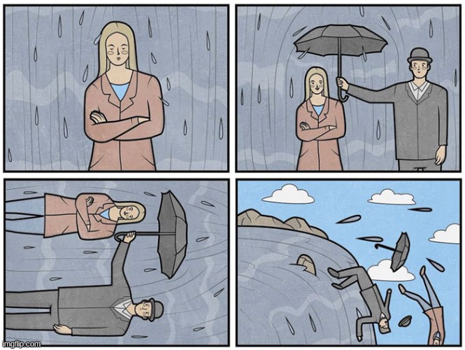 hold up | image tagged in comics/cartoons,waterfall,umbrella,fall | made w/ Imgflip meme maker