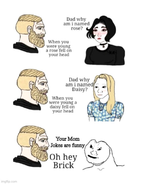 True. | Your Mom Jokes are funny | image tagged in dad why am i named,your mom | made w/ Imgflip meme maker