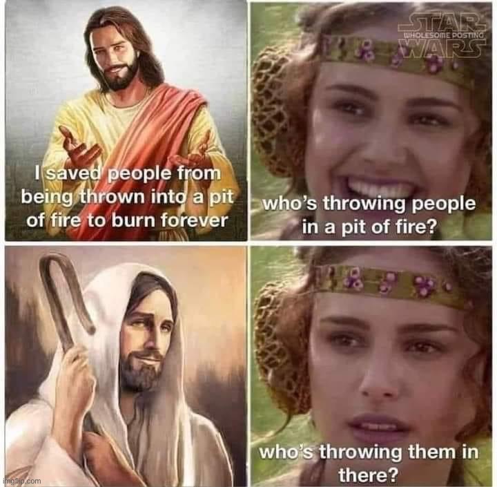 Jesus vs. Padme | image tagged in jesus vs padme | made w/ Imgflip meme maker