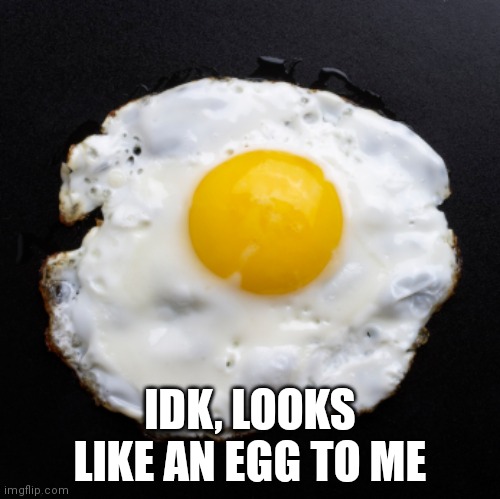 Eggs | IDK, LOOKS LIKE AN EGG TO ME | image tagged in eggs | made w/ Imgflip meme maker