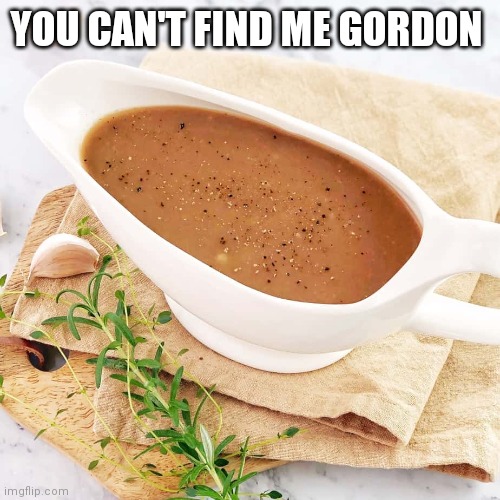 Lamb sauce | YOU CAN'T FIND ME GORDON | image tagged in lamb sauce | made w/ Imgflip meme maker