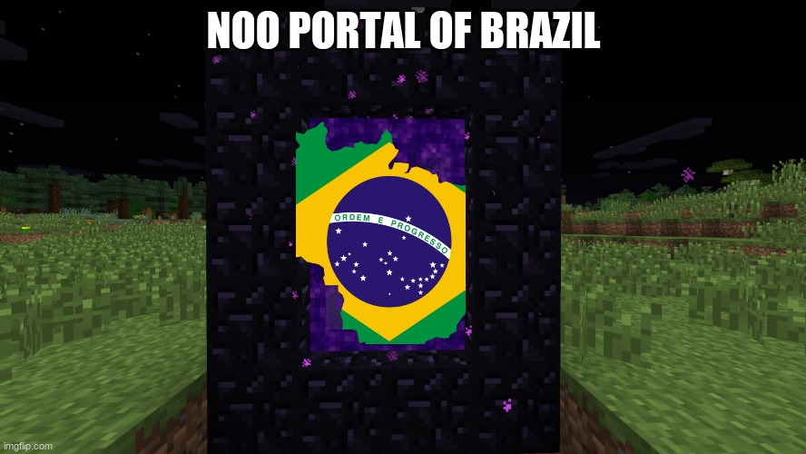 Nether Portal | NOO PORTAL OF BRAZIL | image tagged in nether portal | made w/ Imgflip meme maker