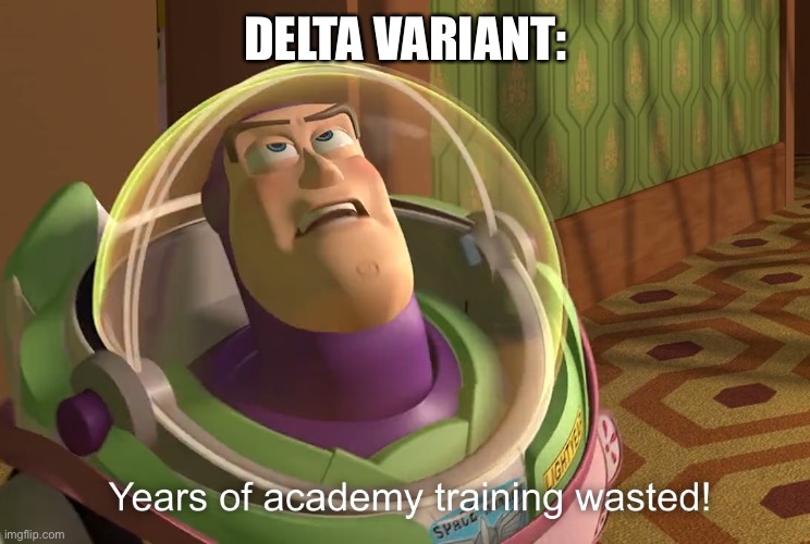 years of academy training wasted | DELTA VARIANT: | image tagged in years of academy training wasted | made w/ Imgflip meme maker