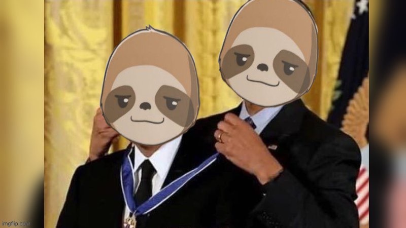 Sloth award | image tagged in sloth award | made w/ Imgflip meme maker