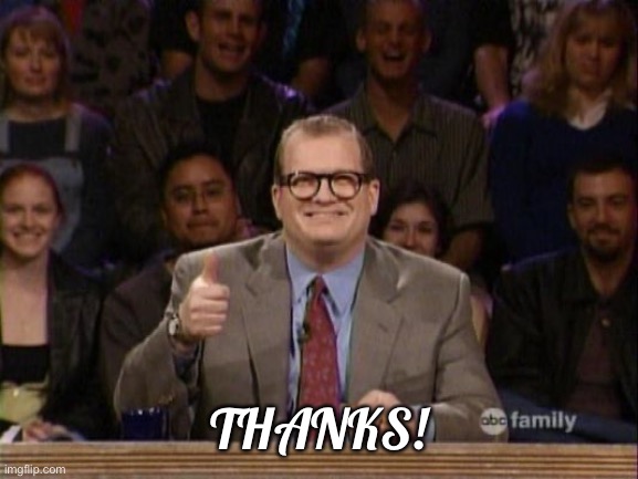 And the points don't matter | THANKS! | image tagged in and the points don't matter | made w/ Imgflip meme maker