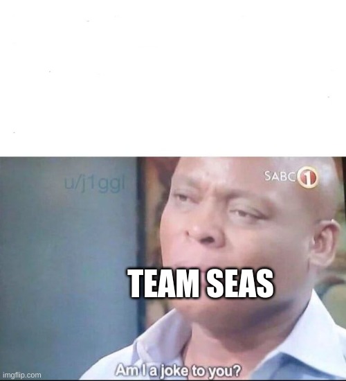 am I a joke to you | TEAM SEAS | image tagged in am i a joke to you | made w/ Imgflip meme maker