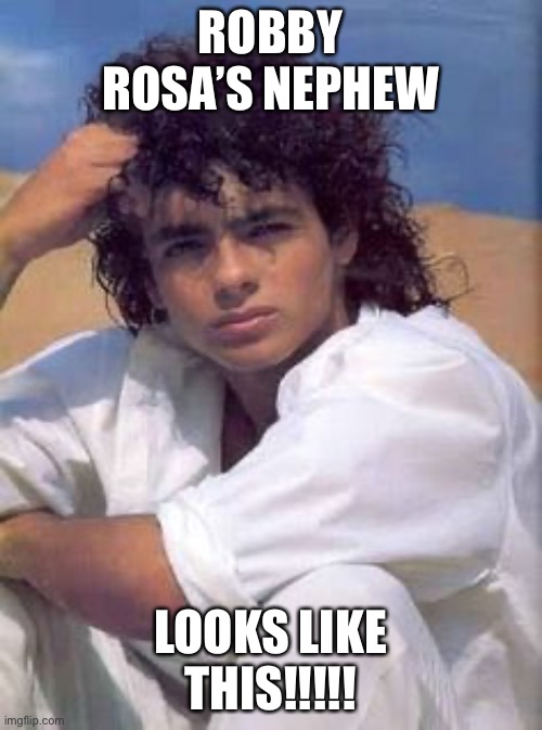 Robby Rosa’s Nephew Looks Like This | ROBBY ROSA’S NEPHEW; LOOKS LIKE THIS!!!!! | image tagged in latin pop,menudo,memes,music | made w/ Imgflip meme maker